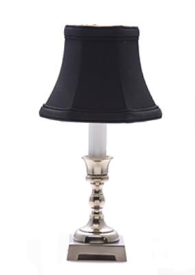 Eurocraft Pewter Square Candlestick Lamp-Black 